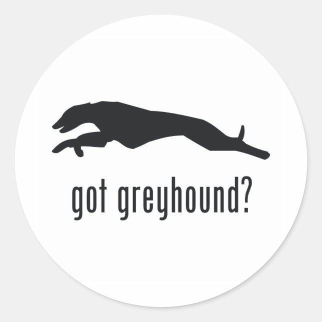 Sticker Rond Greyhound (Devant)