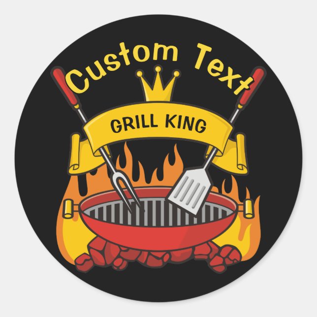 Sticker Rond Grill King (Devant)