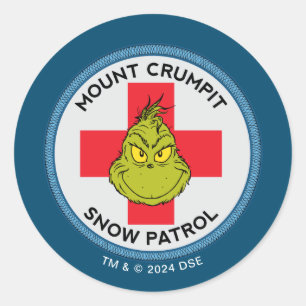 Sticker Rond Grille   Patrouille de neige du mont Crumpit