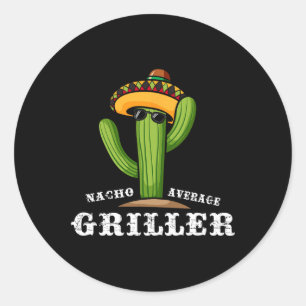 Sticker Rond Griller moyen Nacho - Barbecue