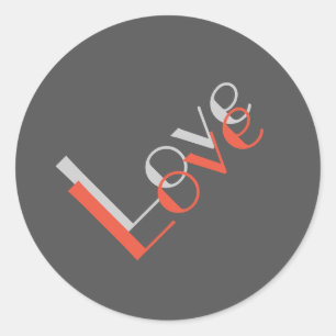 Sticker Rond Gris Attrayant Mariage d'Amour Parisien