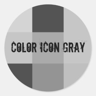 Sticker Rond Gris d'icône d'autocollant