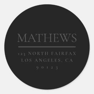 Sticker Rond Gris noir et foncé