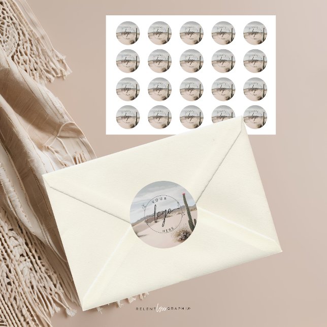 Sticker Rond Gris souris | Boho | Esthétique | Cactus (Créateur téléchargé)