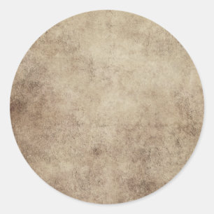 Sticker Rond Gris vieilli et usé Texture Vintage Brown