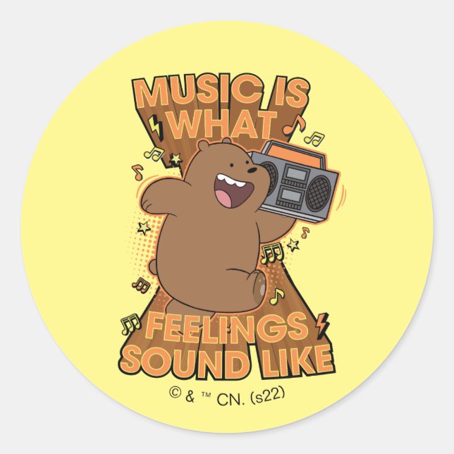 Sticker Rond Grizz - La musique est ce que les sentiments resse (Devant)