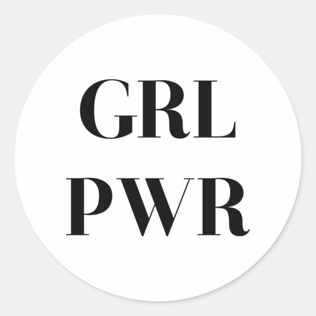 STICKER ROND GRL PWR (Devant)