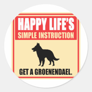 Sticker Rond Groenendael belge