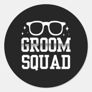 Sticker Rond Groom Squad dit Mariage du Bachelor Party