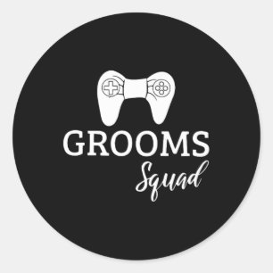 Sticker Rond Groom Squad Mariage Bachelor Party de mariage F