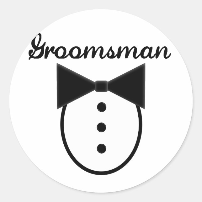 Sticker Rond Groomsman (Devant)