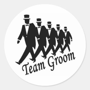 Sticker Rond Groomsmen Team Groom