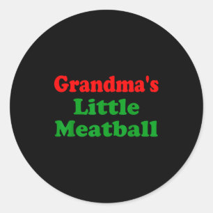 Sticker Rond Groovy Grandmas Little Meatball Drôle de Famille I