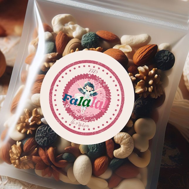 Sticker Rond Groovy Nutcracker Retro Pastel Christmas (Créateur téléchargé)