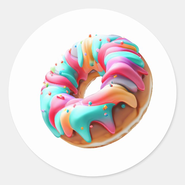 Sticker Rond Gros beignets (Devant)