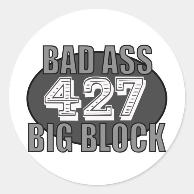 Sticker Rond gros bloc mauvais 427 (Devant)