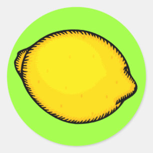 Sticker Rond Gros citron