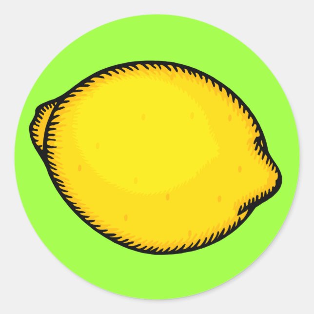 Sticker Rond Gros citron (Devant)
