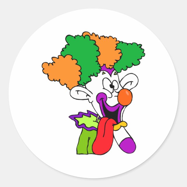 Sticker Rond Gros clown dehors (Devant)