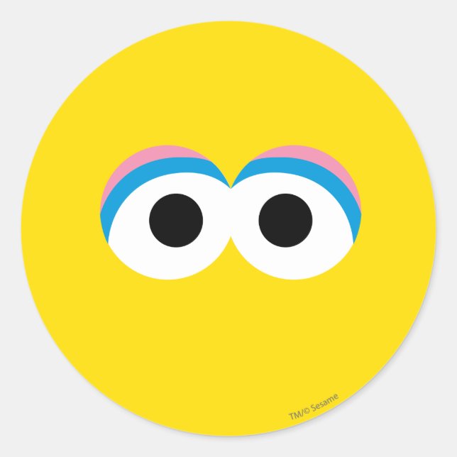 Sticker Rond Gros Oiseau Gros Visage (Devant)