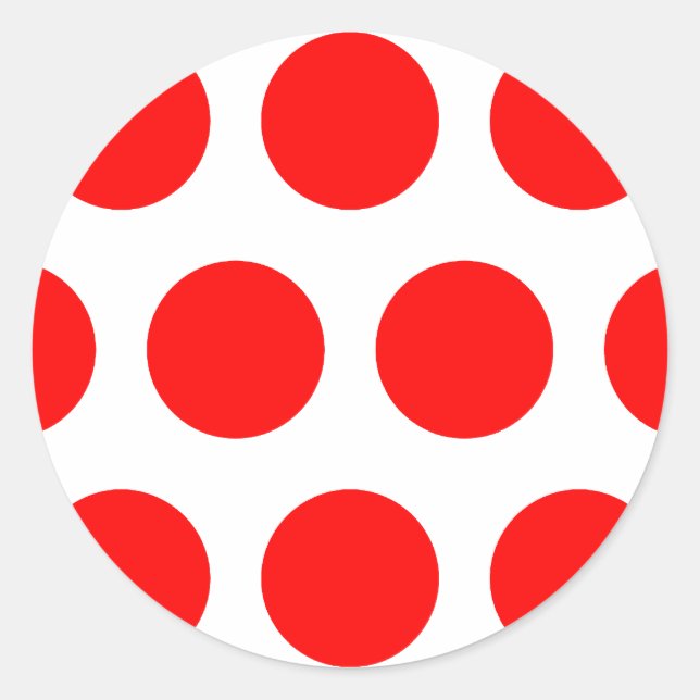 Sticker Rond Gros Points Rouges (Devant)
