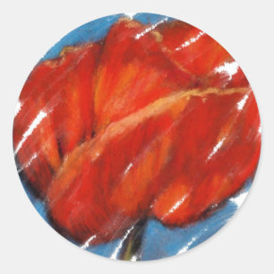 STICKER ROND GROS POIVRE ROUGE