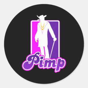 Sticker Rond Gros Puce