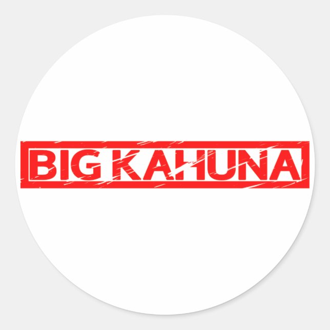 Sticker Rond Gros Timbre Kahuna (Devant)