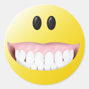 Sticker Rond Gros visage de gencives