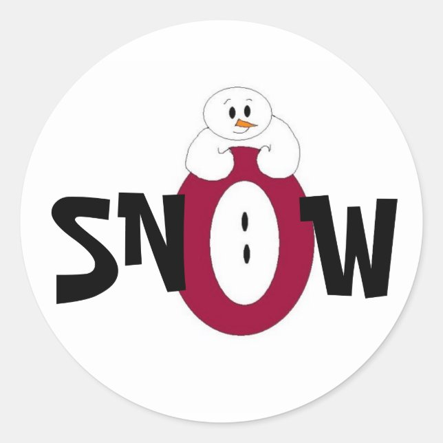 Sticker Rond Grosse Neige (Devant)