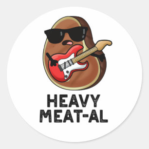 Sticker Rond Grosse Viande - Fantaisie Viande Pun de Steak