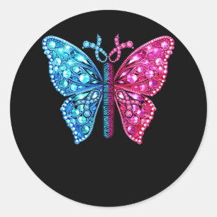 Sticker Rond Grossesse bébé perte sensibilisation fausse couche