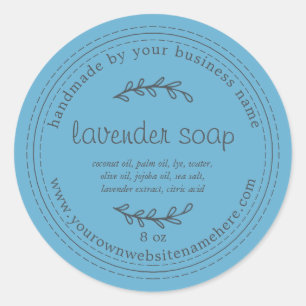Sticker Rond Grotte de savon de lavande artisanale rustique ble