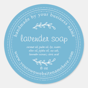 Sticker Rond Grotte de savon de lavande artisanale rustique ble