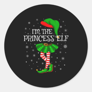 Sticker Rond Groupe de famille assorti Je suis la princesse elf