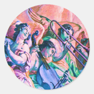 Sticker Rond Groupe de musique paradisiaque