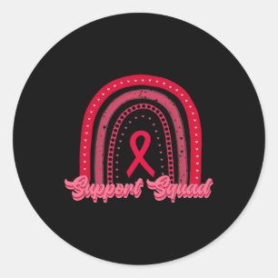 Sticker Rond groupe de soutien rouge arc-en-ciel sensibilisatio