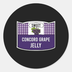 Sticker Rond Groupe Jelly de raisin Costume de conditionnement 