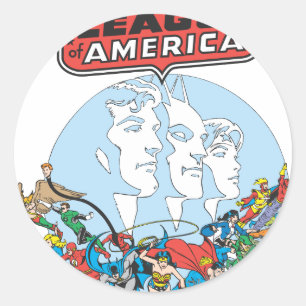 Sticker Rond Groupe Justice League of America