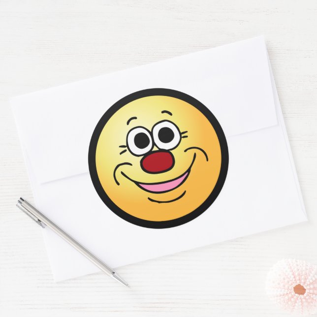 Sticker Rond Grumpey face calme (Enveloppe)