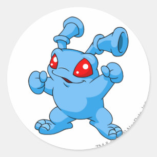 Sticker Rond Grundo bleu