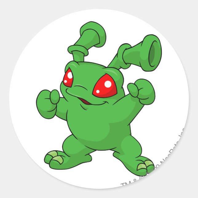 Sticker Rond Grundo Green (Devant)