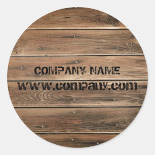 Sticker Rond grunge grange bois Construction menuiserie