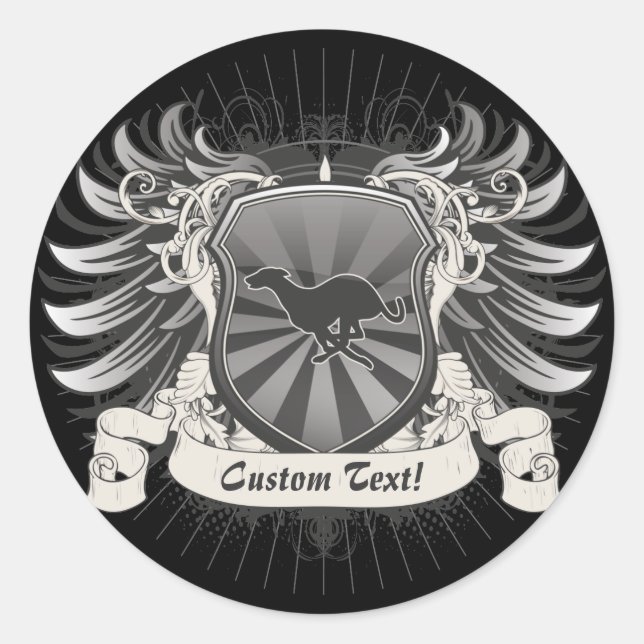 Sticker Rond Gryhound Chig Crest (Devant)