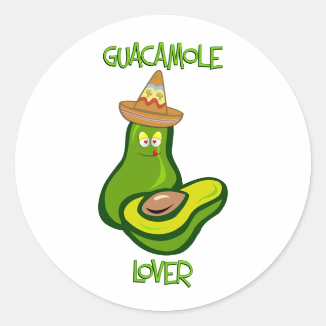 Sticker Rond Guacamole Lover (Devant)