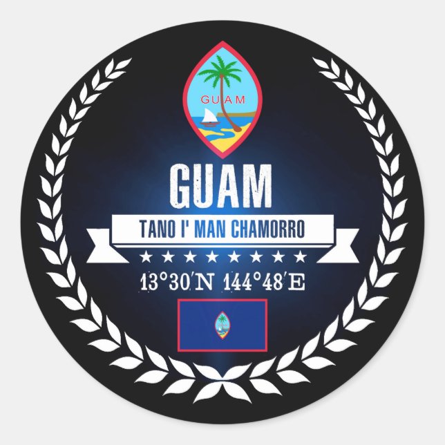 Sticker Rond Guam (Devant)