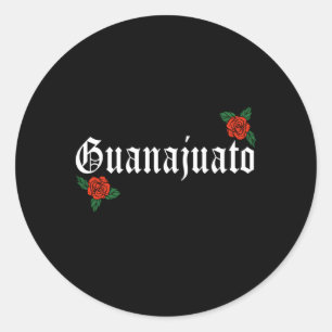 Sticker Rond Guanajuato Mexique Rose d'Etat mexicain