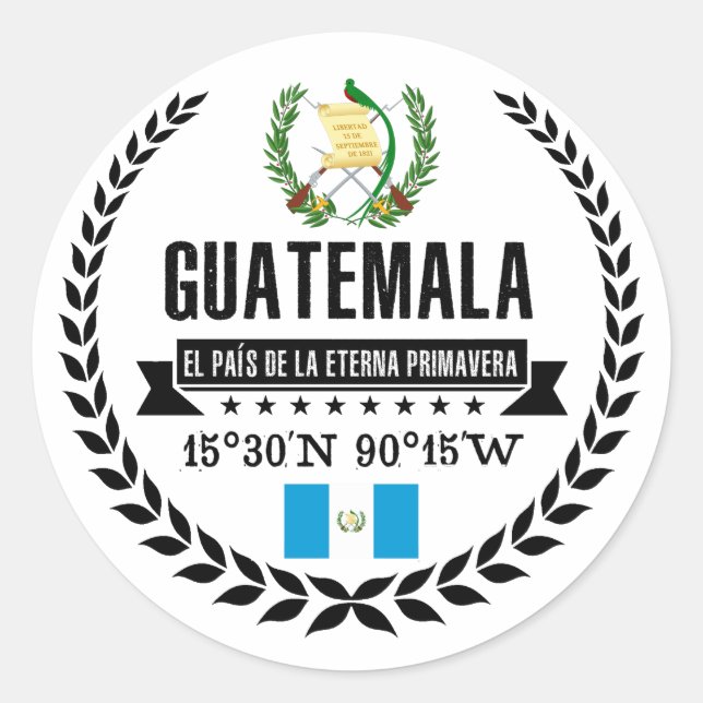 Sticker Rond Guatemala (Devant)