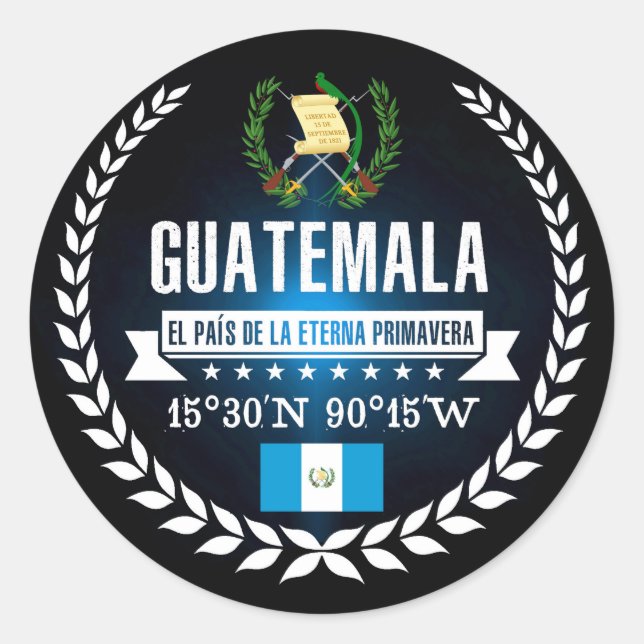Sticker Rond Guatemala (Devant)