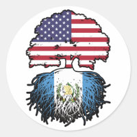 Guatémaltèque-États-Unis Drapeau des racines d'arb